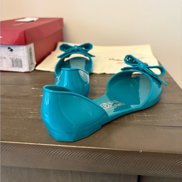 Salvatore Ferragamo Women's Blue Flats - Picture 10 of 11